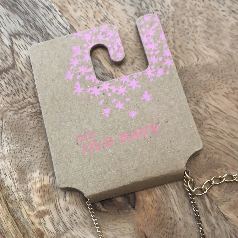 Old Navy Gold Rainbow Heart Necklace